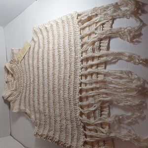 Elan Women's Cream and Tan Cowl Neck Sweater